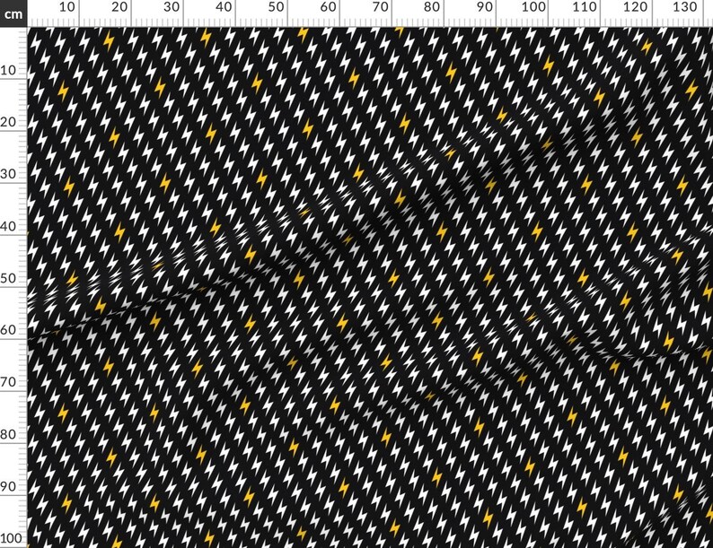 Black Lightning Bolt Fabric Bolts Of Lightning Synergy 0007 Etsy