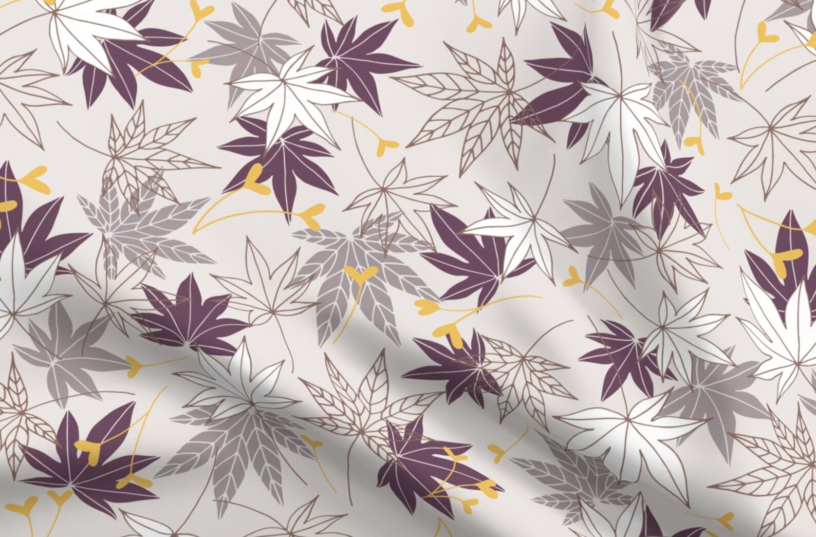 Japanese Maple Leaves Fabric Maple Leaves By Ldpapers Etsy