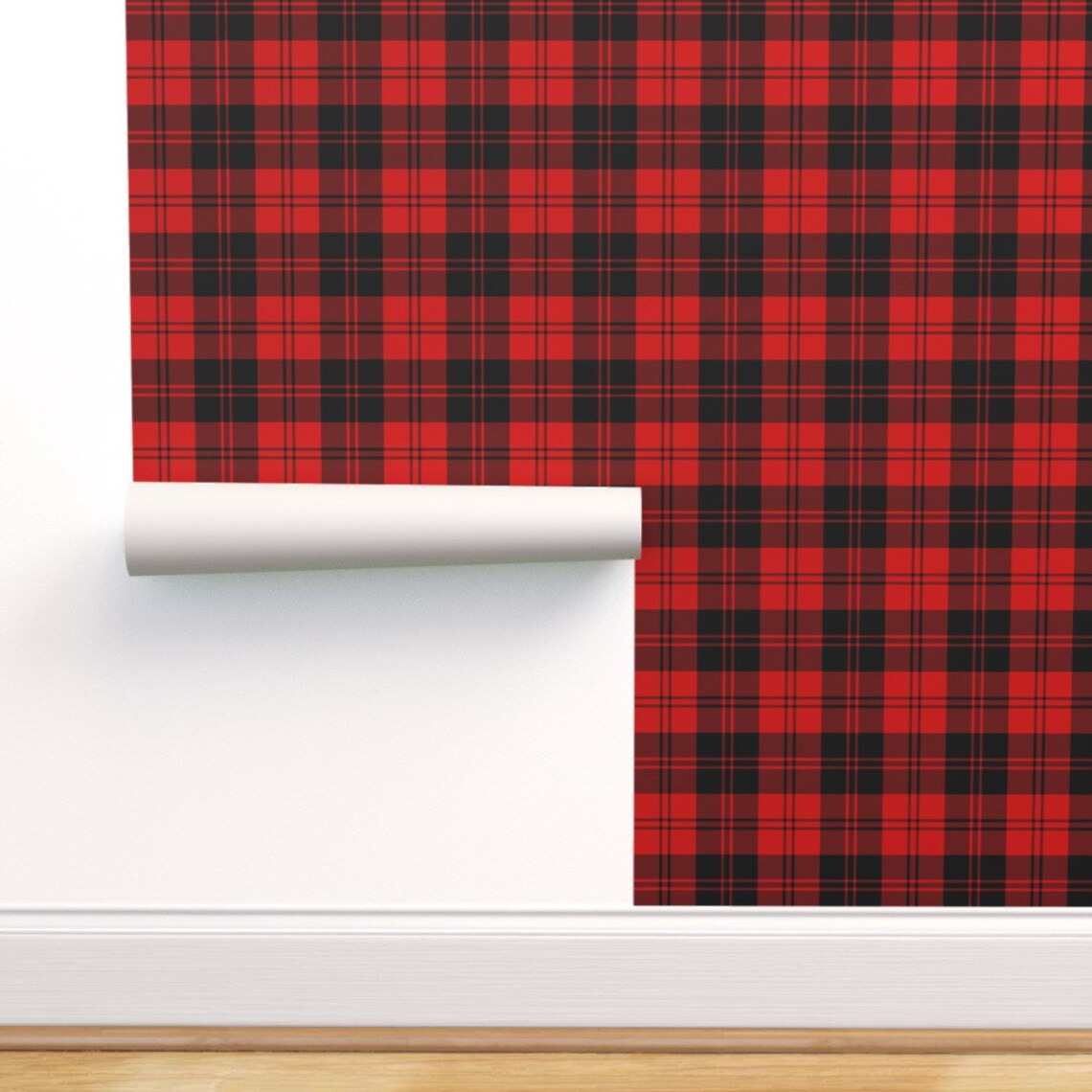 Black Red Tartan Wallpaper erskine Black Red Tartan by | Etsy