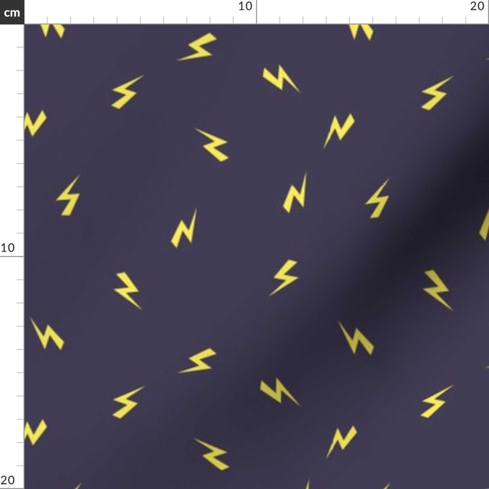 Lightning Bolt Fabric Super Racoon Thunder By Ewa Brzozowska Etsy