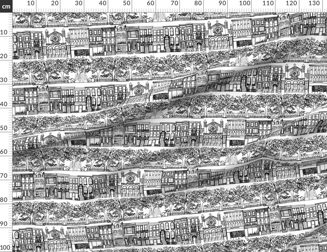 Nyc Fabric Upper West Side New York By Emilysanford Nyc Etsy