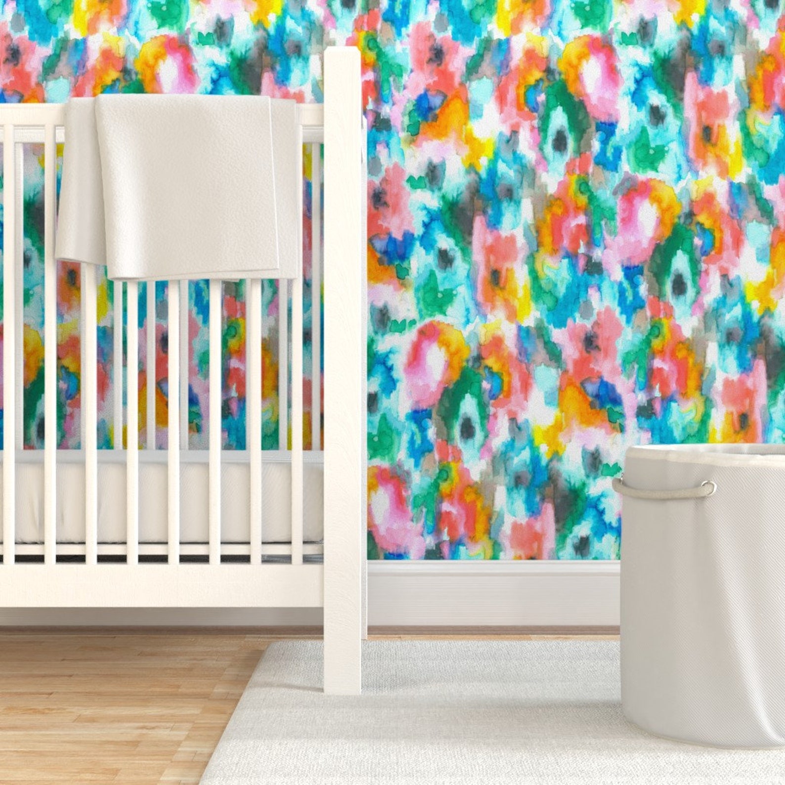 Ikat Wallpaper Paradise Ikat by Mjmstudio Watercolor Ikat | Etsy