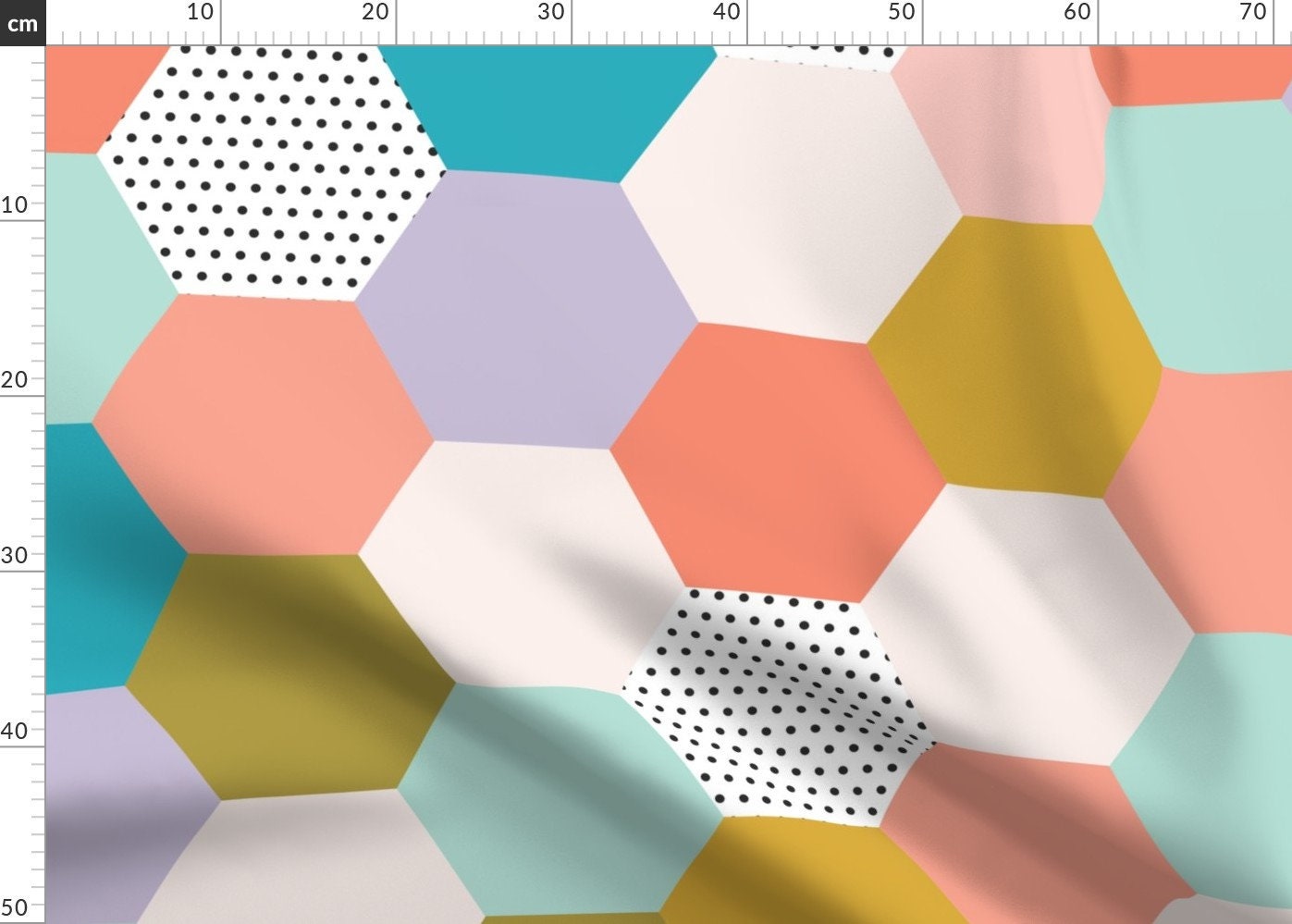 Hexagon Fabric Hexagon Wholecloth // Spring By Ivieclothco Etsy