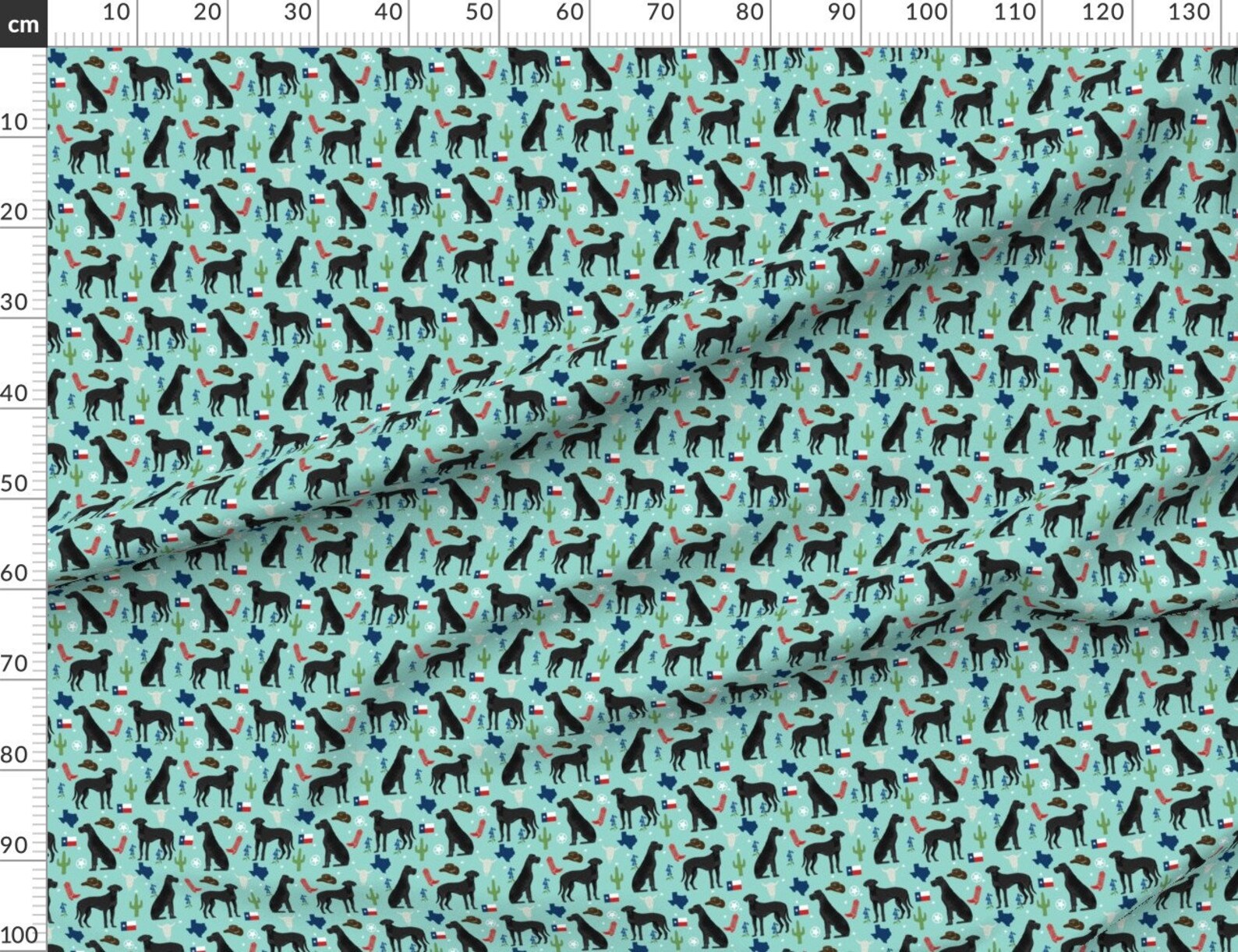 Great Dane Fabric Great Dane Texas Dog Breed State Fabric Etsy