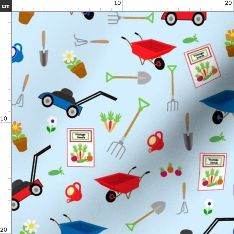 Gardening Fabric garden Tools by Almost Vintage Small Etsy