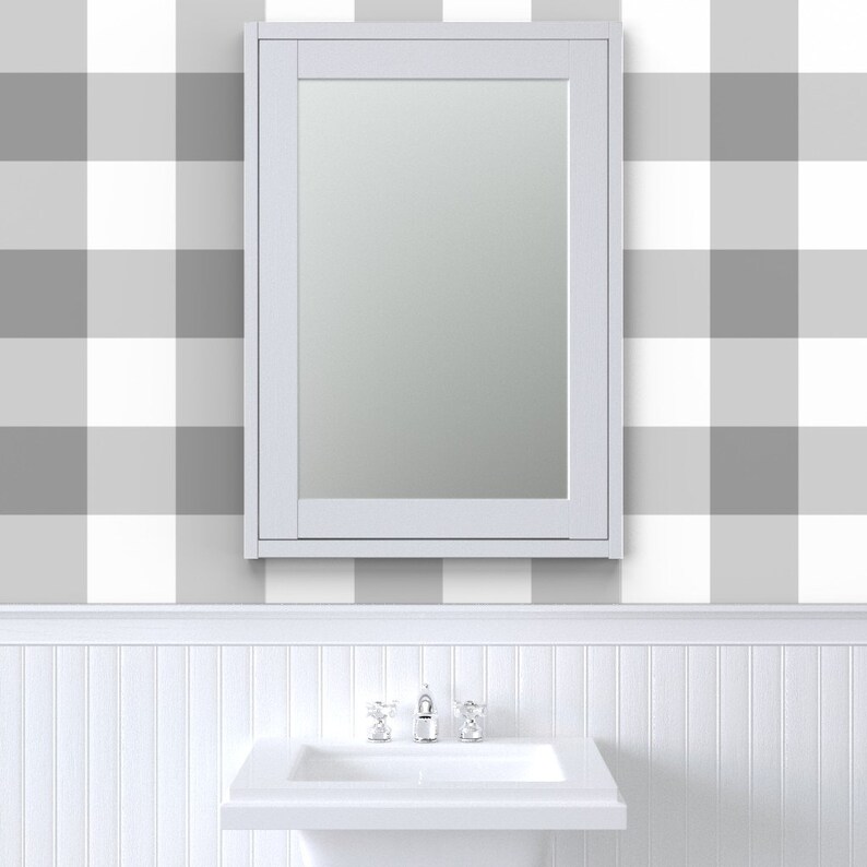 Plaid Wallpaper Grey Buffalo Check by Aacraven85 Checked Etsy