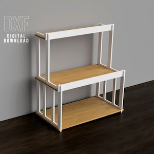 Spice Rack Kitchen Shelf Laser cut files Cnc router plans DXF project