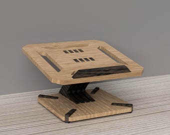 Laptop Stand Laptop Riser Laser cut files Cnc router plans DXF project