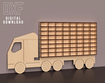 Toy Car Storage Truck Laser cut files Cnc router plans DXF project