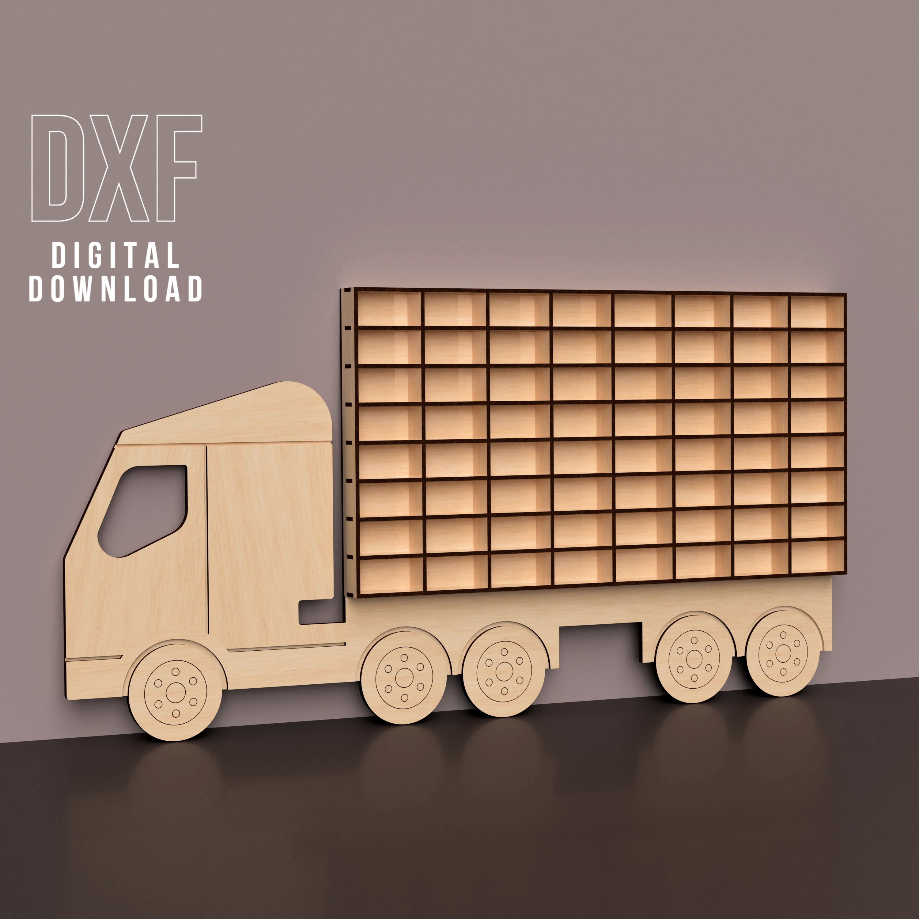 Toy Car Storage Truck Laser Cut Files Cnc Router Plans DXF Project - Etsy