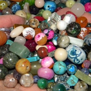 New 1 /POUND Gemstone, Semi Precious, Agate Drilled Mixed colors shape & size 6mm-25mm Beads Mixed Random pick lot FREE SHIPPING