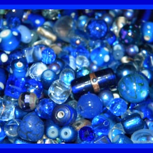 New 8/oz Loose Glass Beads mix Dark Blue Berry Mix beads lot 6-20mm Mixed colors & shaped Bead lot FREE SHIPPING
