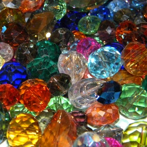 NEW 30/pc Faceted Jesse James Glass Crystal Beads Mixed Random picked lot 10mm-22mm Mixed Size Mixed colors and shapes