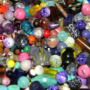 New 1/POUND Glass, crystal, Gemstone mixed colors & shaped beads lot 6mm-20mm Loose Beads Mixed Random pick lot FREE SHIPPING..... No junk