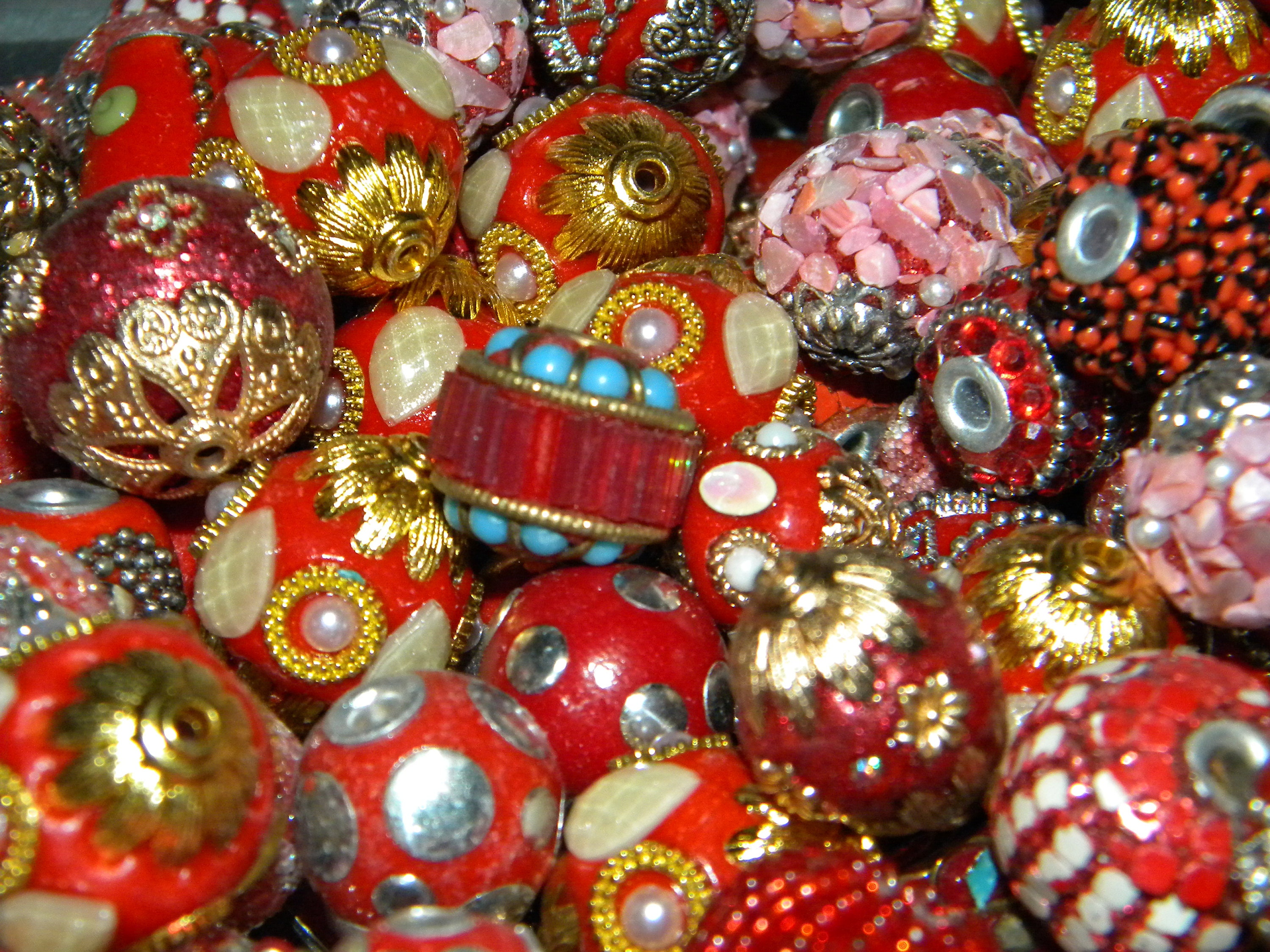 New 15/pc Focal Fancy BOHO Only Jesse James Beads Mixed Beads Lot  10mm-15.5mm FREE Shipping Handmade Kashmiri Beads 