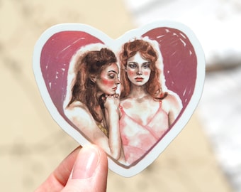 Holographischer Sticker "Girl Love" | Aufkleber Tagebuch Etikett