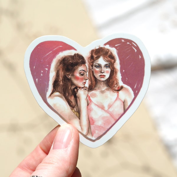 Holographischer Sticker "Girl Love" | Aufkleber Tagebuch Etikett