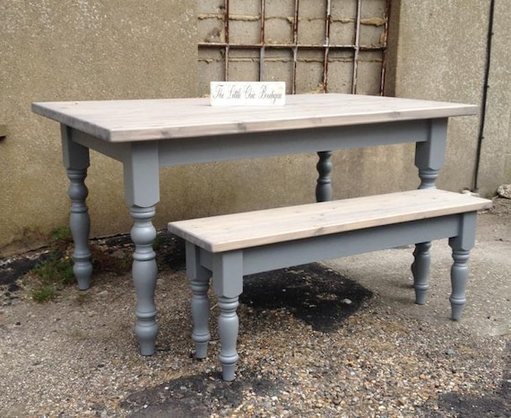 Narrow 6ft X 2ft or 2.5ft Kitchen Dining Farmhouse Table Plus 2
