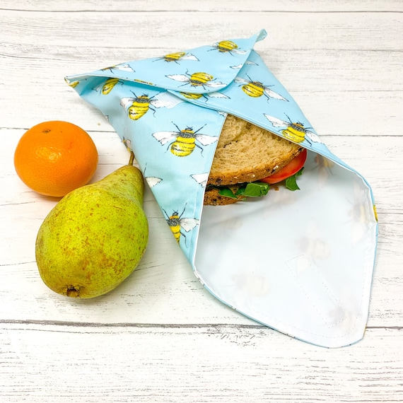 Eco-Friendly Sandwich Wrap – Reusable Washable Lobster Anchor Design, Food-Safe, Plastic-Free, Perfect for Lunches & Picnics, Snack Bag