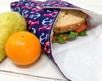 Reusable Sandwich Wrap / Food Wrap / Lunch Box / Food Safe / Eco Friendly / Washable Sandwich Wrap
