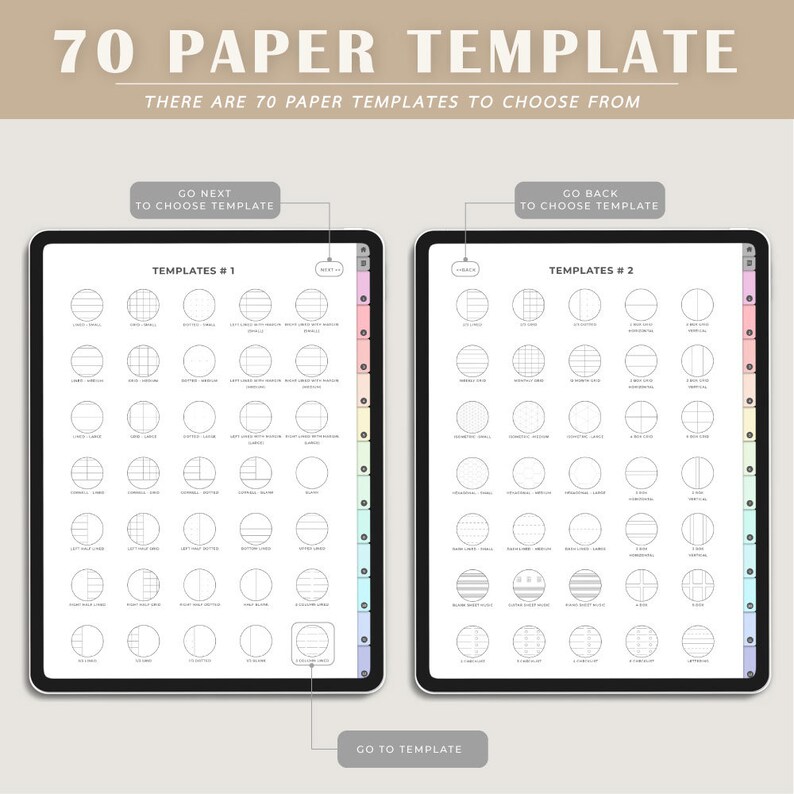 Digital Notebook Goodnotes, 12 Section Portrait Digital Planner ...