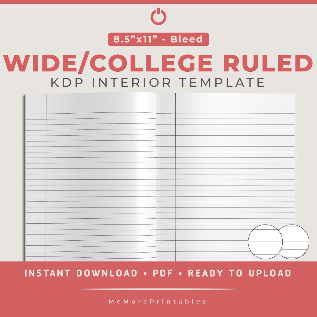 Wide Ruled & College Ruled (bleed Design) - 8.5