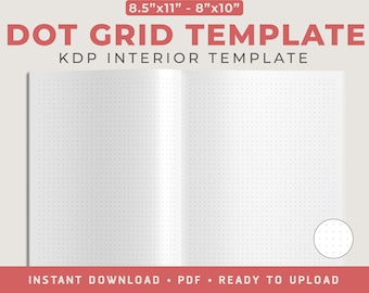 Dot Grid Journal (No Bleed Design) - (8.5"x11"), KDP Interior Template, Low Content Interior, 120 Pages
