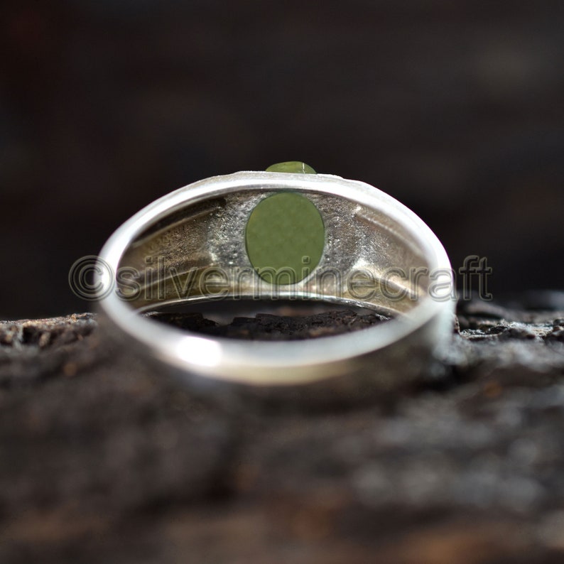 Mens Prehnite Engagement Ring Green Gemstone pure 925 Sterling Silver Handcrafted Prehnite Jewelry Mens Designer Wedding Ring Etsy Sale!