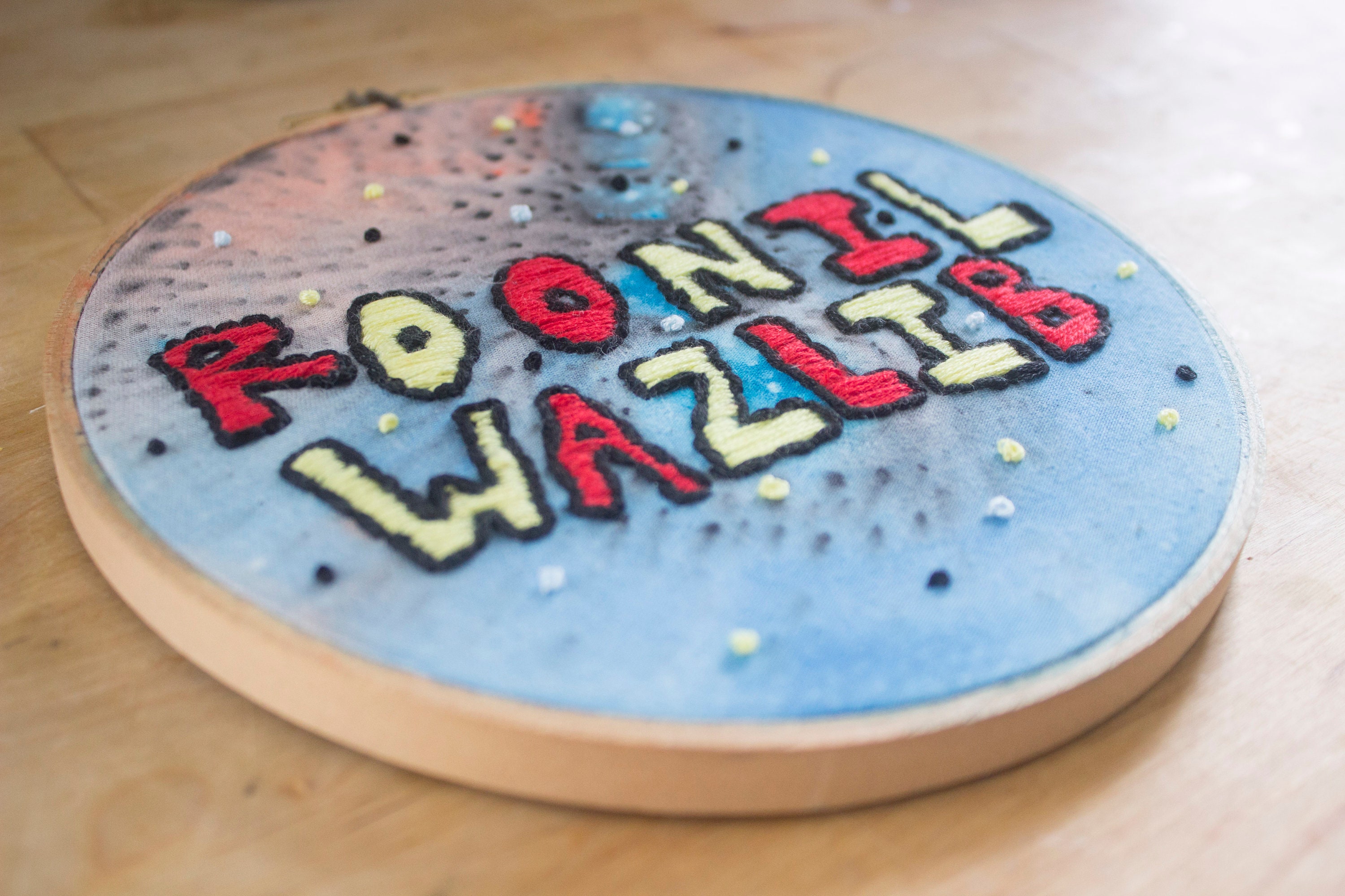 Roonil Wazlib Hand Painted and Hand Embroidered 6 Inch Hoop - Etsy