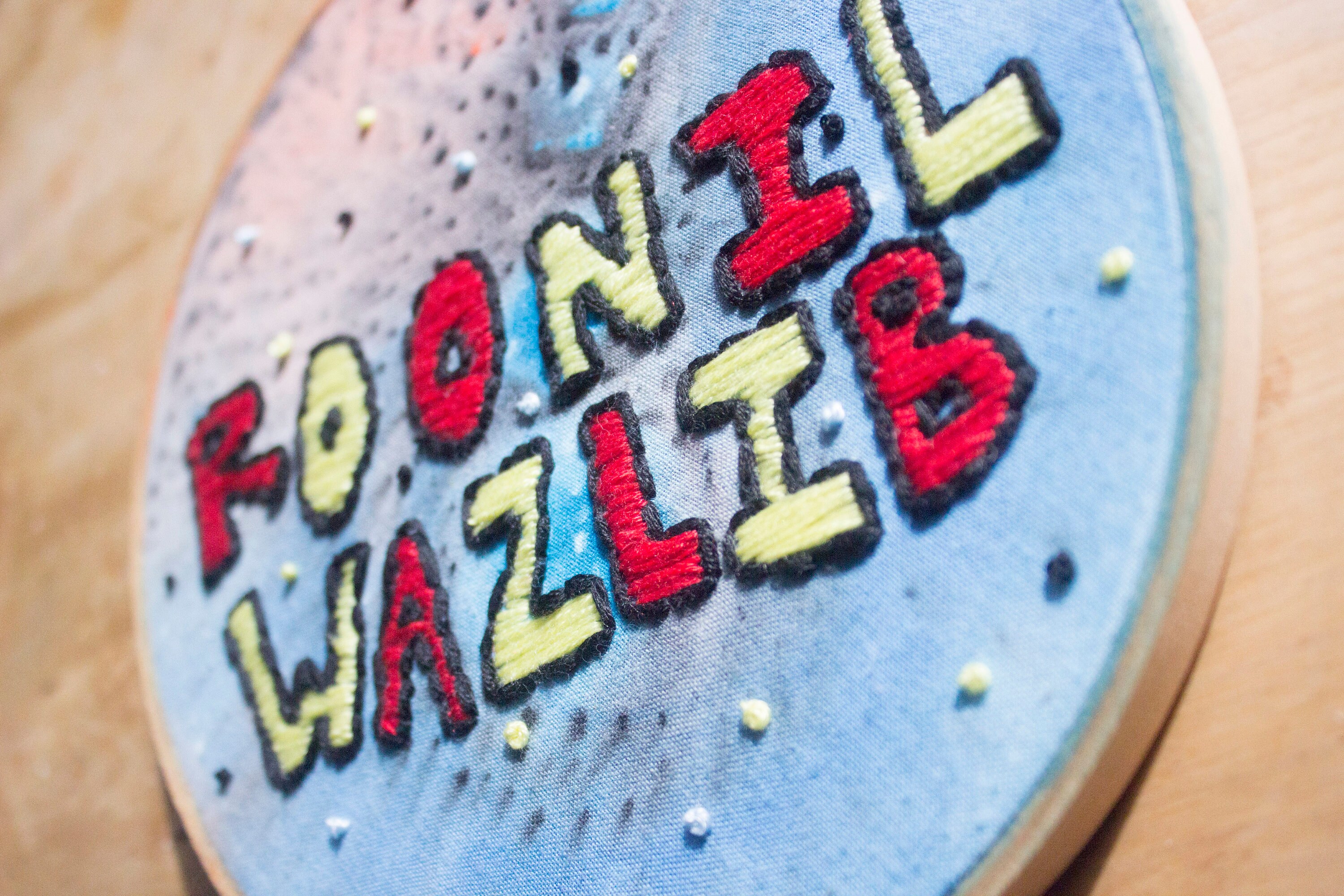 Roonil Wazlib Hand Painted and Hand Embroidered 6 Inch Hoop - Etsy