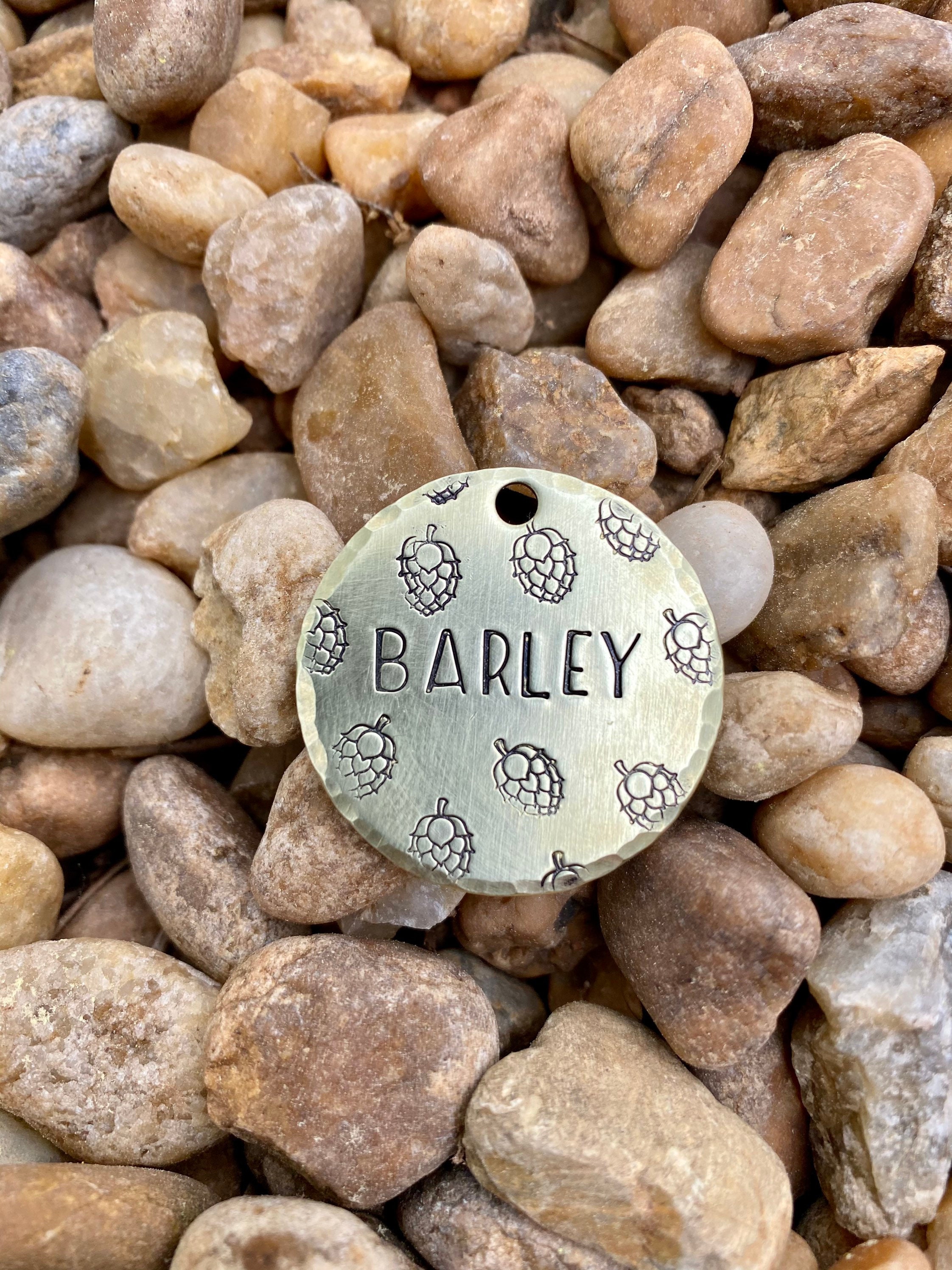 Rustic Dog Tags for Dogs Beer Hops Design lager IPA Etsy