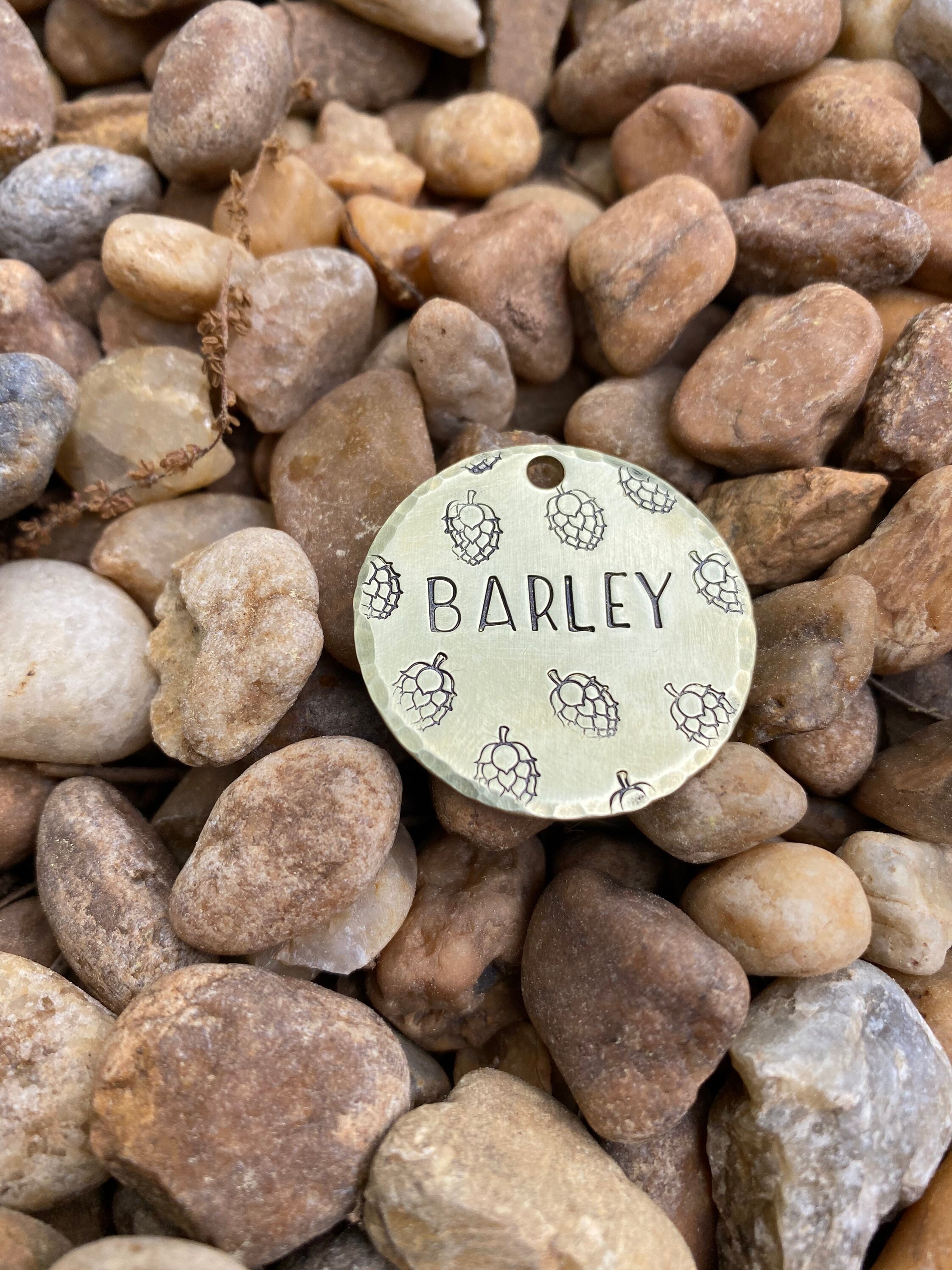 Rustic Dog Tags for Dogs Beer Hops Design lager IPA Etsy