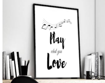 Gifts For Music Lovers Gift Printable Music Gift Musician Gift For Musician Music Quote Music Poster Music Lover Gift Music Teacher Gift