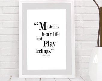 Printable Music Quote Printable Music Room Quote Printable Gift for a Musician Music Teacher Gift Musician Quote Printable Musician Decor