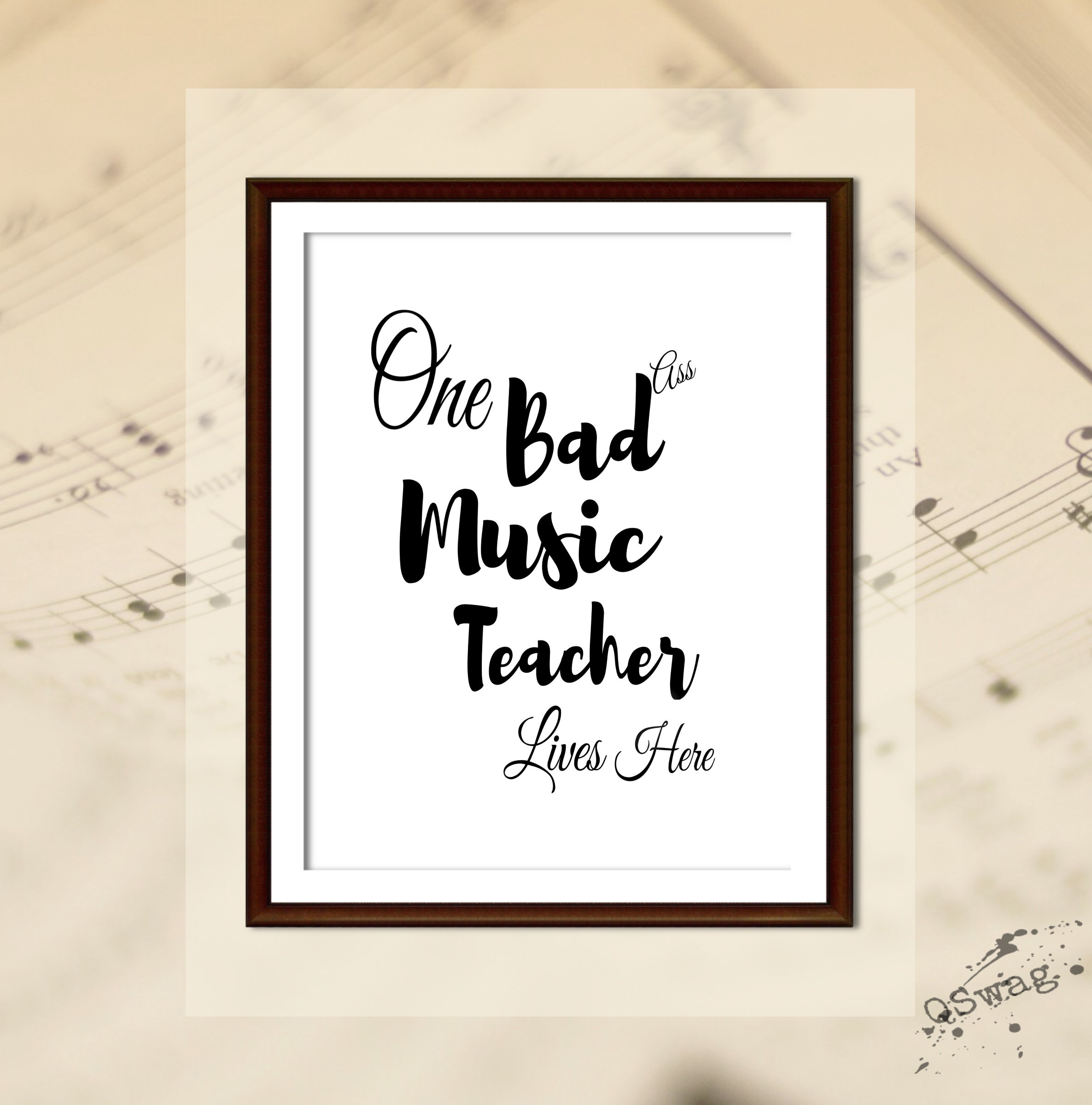 Music Teacher Gift for Music Teacher Printable Teacher Gifts Teacher Appreciation Musician Gift