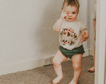 Handmade Bohemian Sustainable Baby Summer Shorts | Nappy Cover | Gender Neutral | Eco-Friendly Toddler Bottoms | Unique Baby Gift