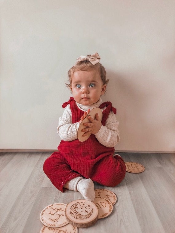 Baby Romper Adjustable Straps for Growth Boho Baby Romper Double Gauze Unisex Romper Boho Toddler Clothes Sustainable