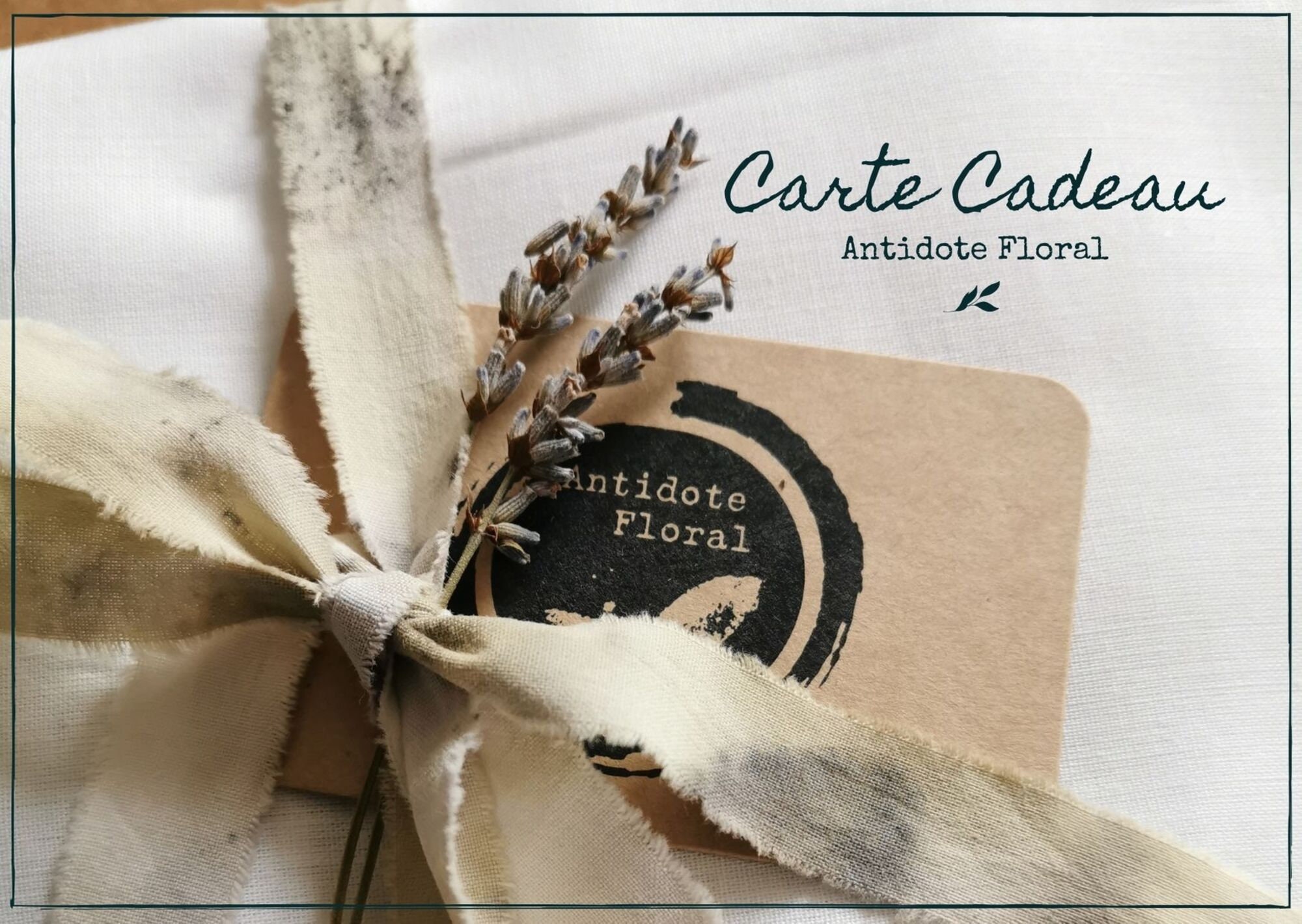 Carte Cadeau à Offrir, Bon d'achat Dans La Boutique Antidote Floral, Carte Végétal Nature