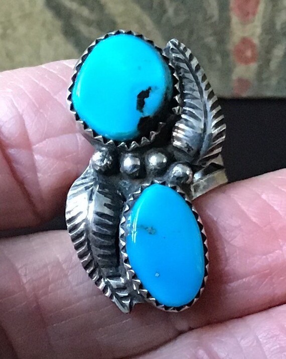 Vintage Native American Kingman Turquoise Stones … - image 5