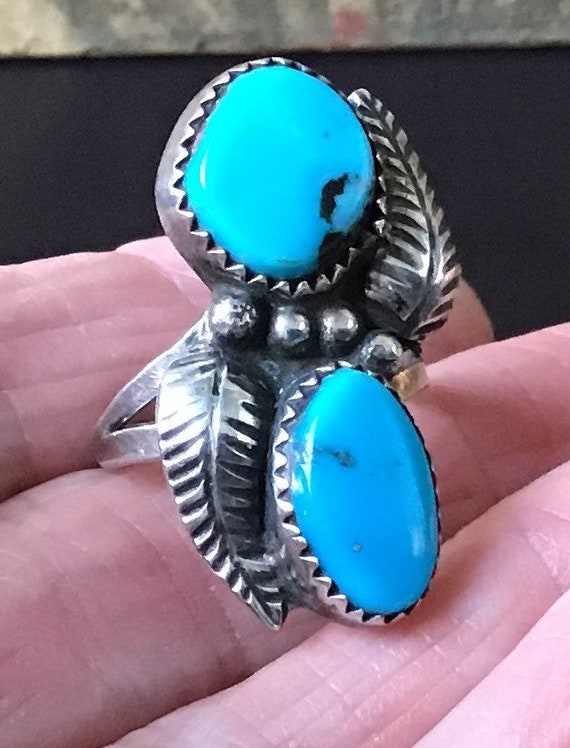 Vintage Native American Kingman Turquoise Stones … - image 1