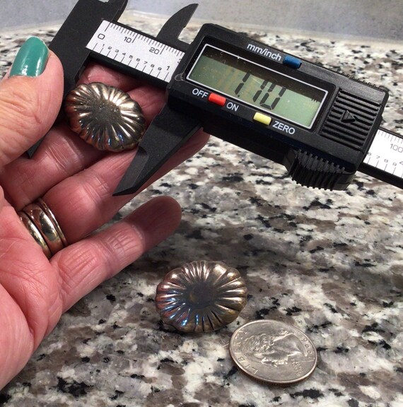 Authentic Mexico 925 Solid Silver Concho Style Pu… - image 4