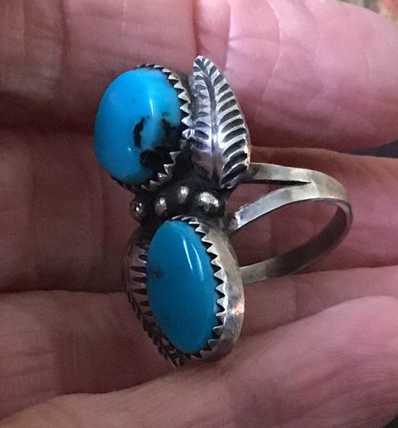 Vintage Native American Kingman Turquoise Stones … - image 2