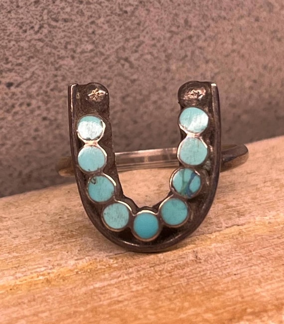 Early 1900's Vintage Zuni Turquoise Native American Jewelry Silver Kachina Ring Early 1900's Vintage Zuni Turquoise Native American Jewelry Silver Kachina Ring