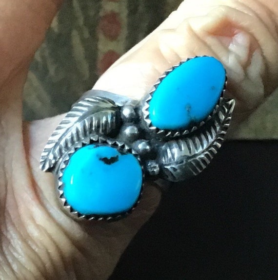 Vintage Native American Kingman Turquoise Stones … - image 4