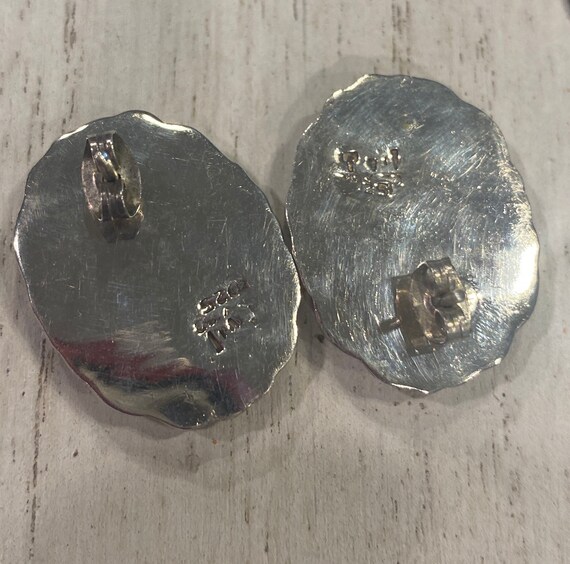 Authentic Mexico 925 Solid Silver Concho Style Pu… - image 2
