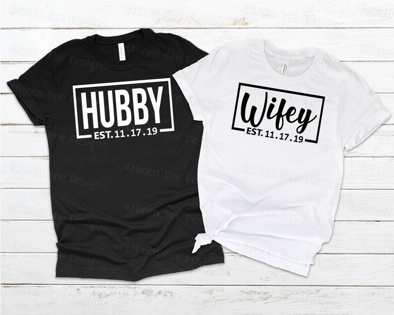 Download Hubby and Wifey SVG / Customize Your Own Established Date / | Etsy