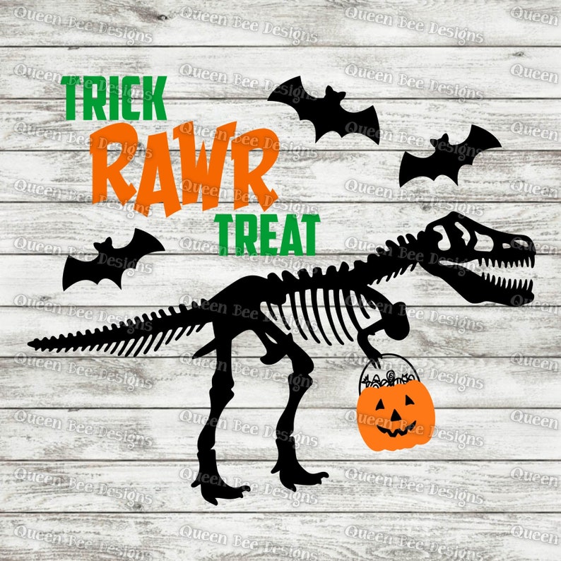 Download Trick Rawr Treat SVG / Halloween SVG / Halloween Dinosaur ...