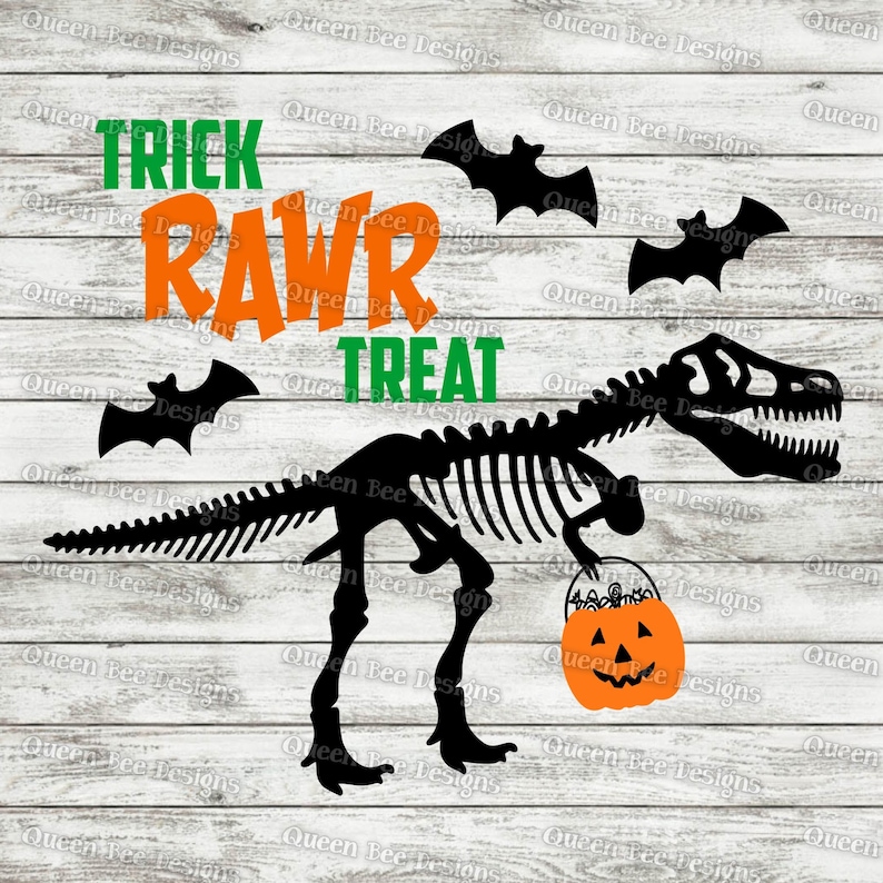 Download Trick Rawr Treat SVG / Halloween SVG / Halloween Dinosaur ...