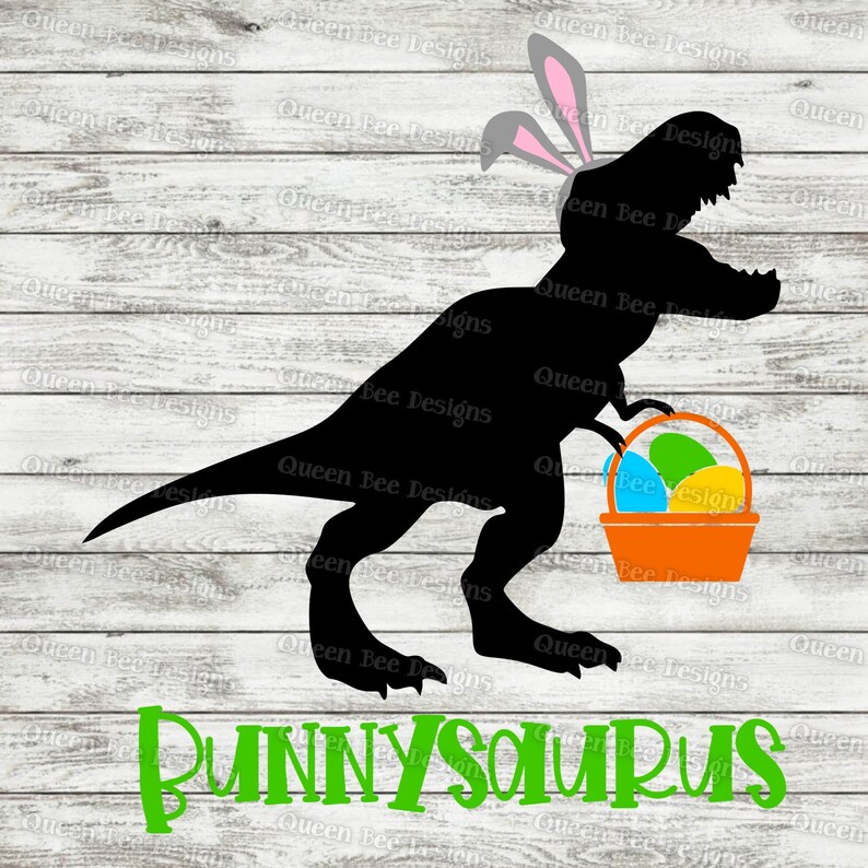 Easter Dinosaur SVG File | Etsy