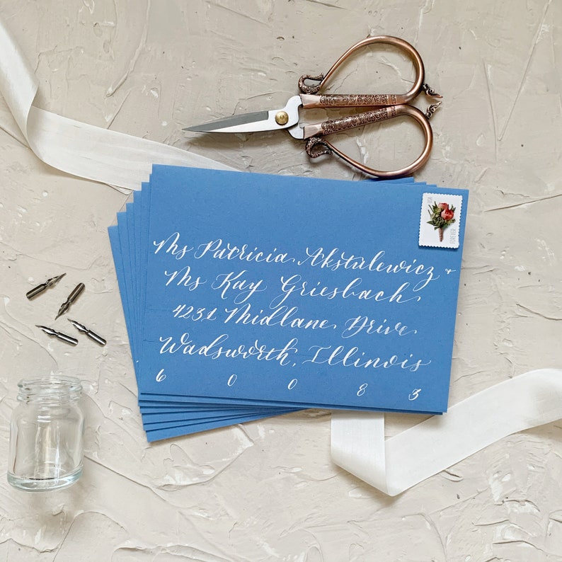 Envelope Calligraphy, Pointed Pen Calligraphy, Addressed Envelopes